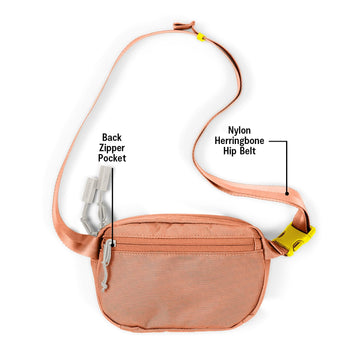 Baboon to the Moon fanny pack Sunset Coral mini 1.5L for quick trips
