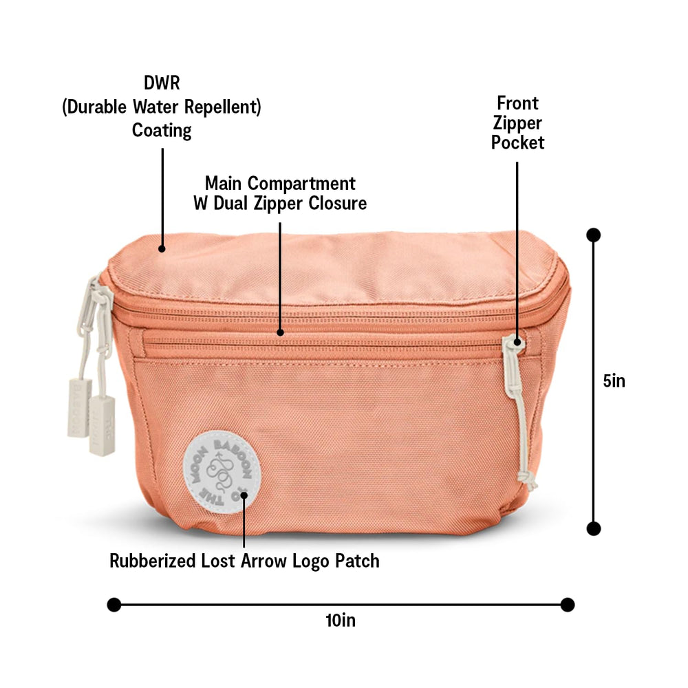 Baboon to the Moon fullsize 3L crossbody worn highlights hands-free travel convenience.