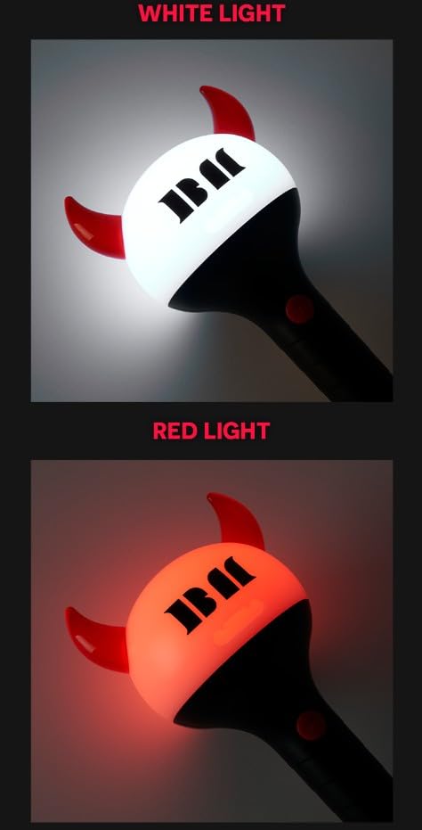 Baby Monster light stick close-up logo validating authentic branding.
