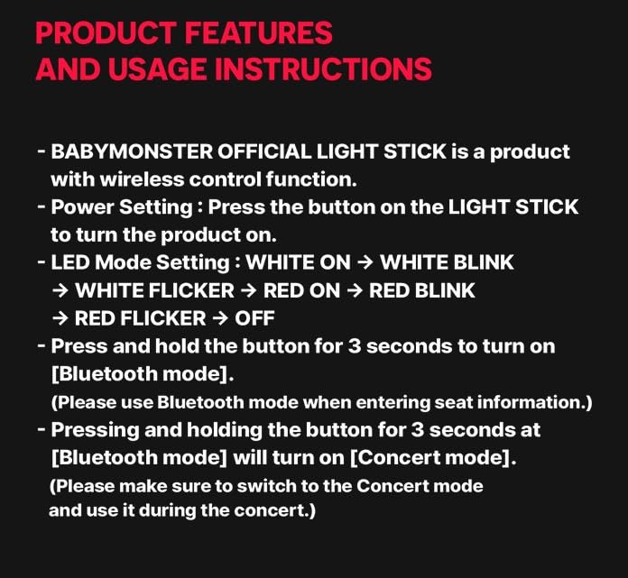 Baby Monster light stick in use during a concert demo for reference.