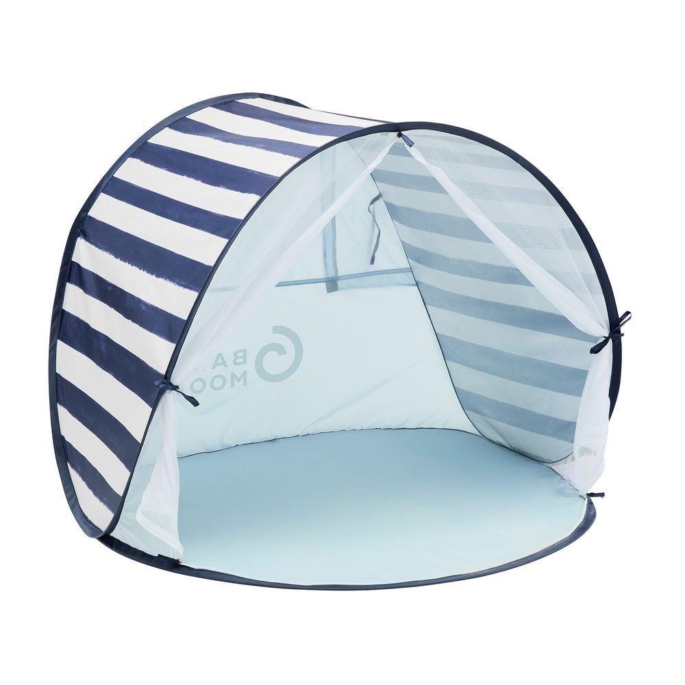 Babymoov anti-UV tent front view offers UPF 50+ sun protection for babies.