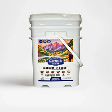 Backpacker's Pantry backcountry bucket packaging for long-term storage