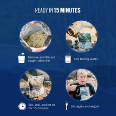 Backpacker's Pantry Lasagna ready-to-eat serving for two hungry hikers.