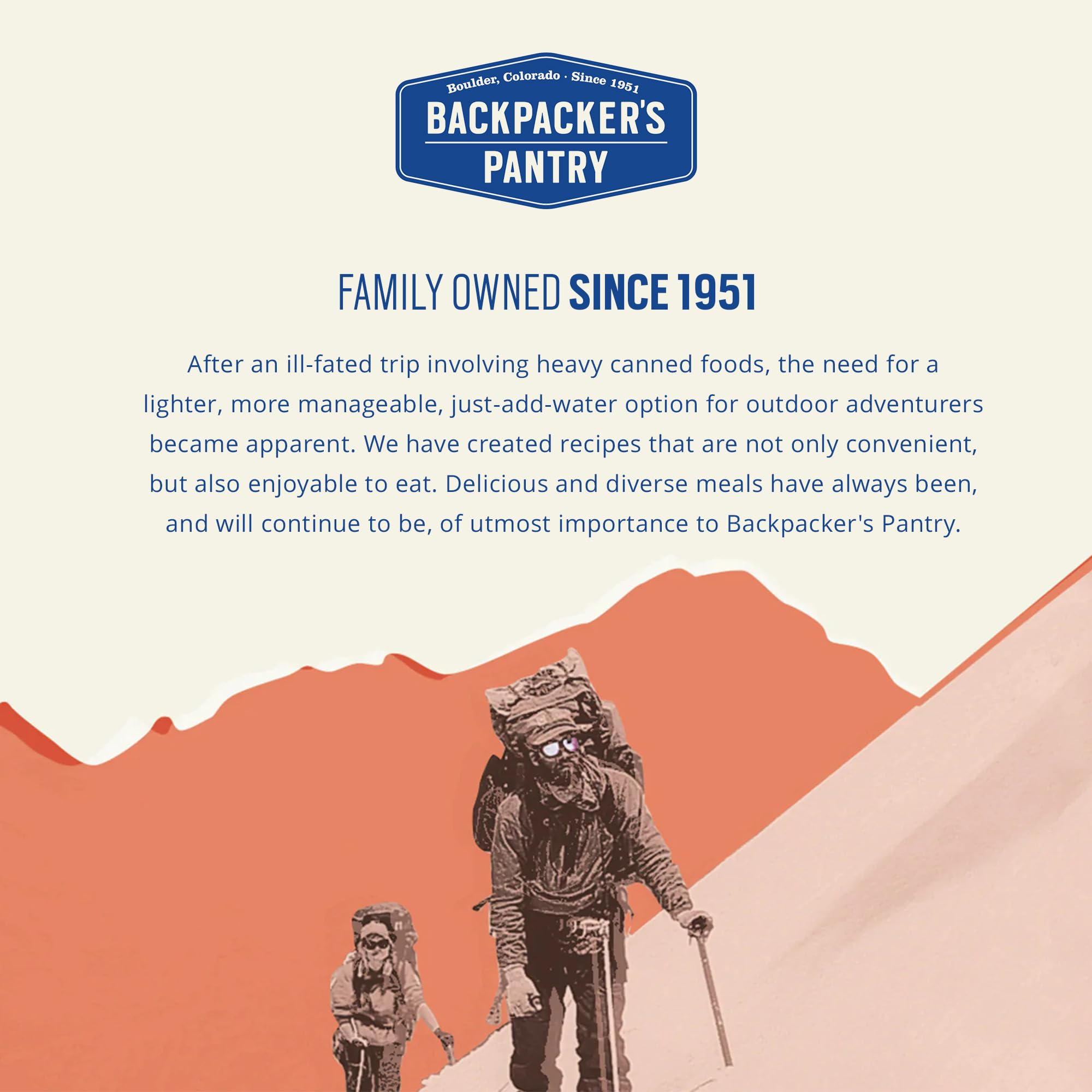 Backpacker's Pantry supports environmental nonprofits through 1% for the planet