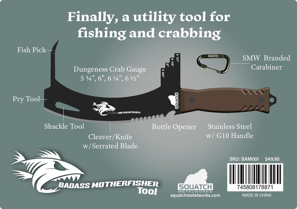 Shackle tool and overall multitool design for crabbing
