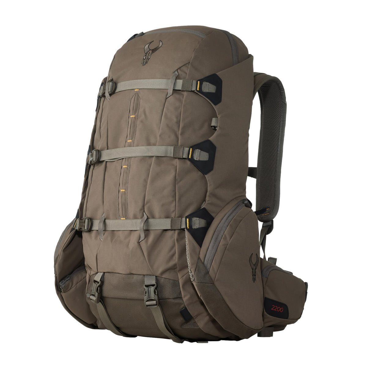 Badlands 2200 meat shelf backpack illustrates built-in meat hauler for field processing.