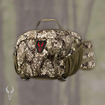 Badlands ATX Fanny Pack in use during hunting on a tree stand setup