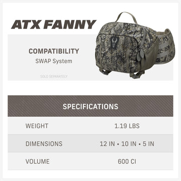 Badlands ATX Fanny Pack lifetime warranty tag indicating coverage