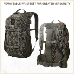 Badlands ATX16 pack fabric and internal frame detail emphasizes rugged resilience and structure.