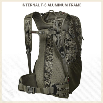 Badlands ATX 25 waistbelt closeup shows molded foam and comfort fit.