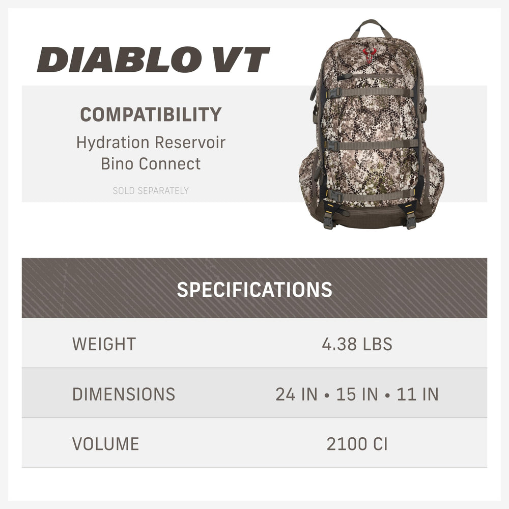Badlands Diablo VT hip-belt pockets keep essentials within easy reach.
