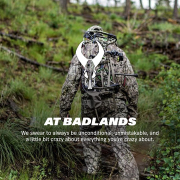 Badlands Diablo VT Lifetime Warranty label highlights rugged durability.