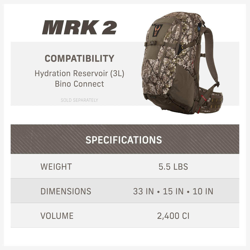 Badlands MRK 2 Pack Allite frame and Strata suspension deliver weight distribution.