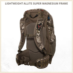 Badlands MRK 2 Pack open compartment reveals meat-hauling capability and organization.