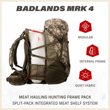 Badlands MRK 4 Pack hydration system enables easy fluids access on long hunts