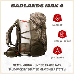 Badlands MRK 4 Pack hydration system enables easy fluids access on long hunts