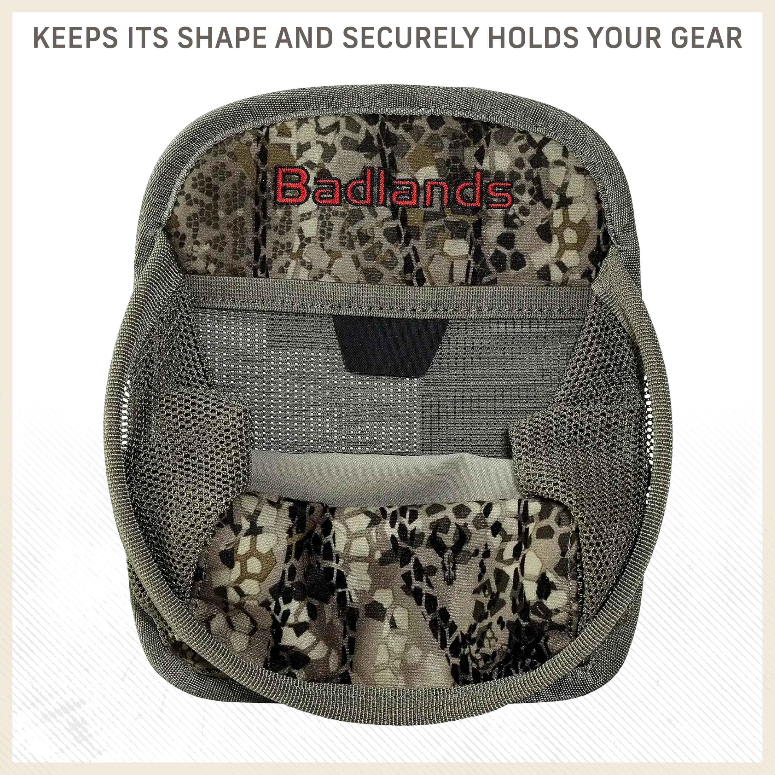 Badlands treestand gear secured during movement with internal frame.