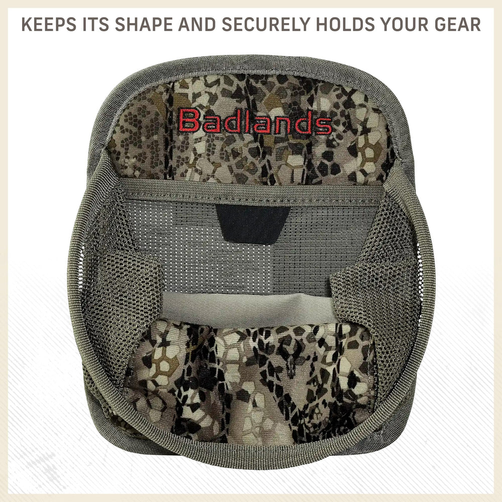 Badlands treestand gear secured during movement with internal frame.