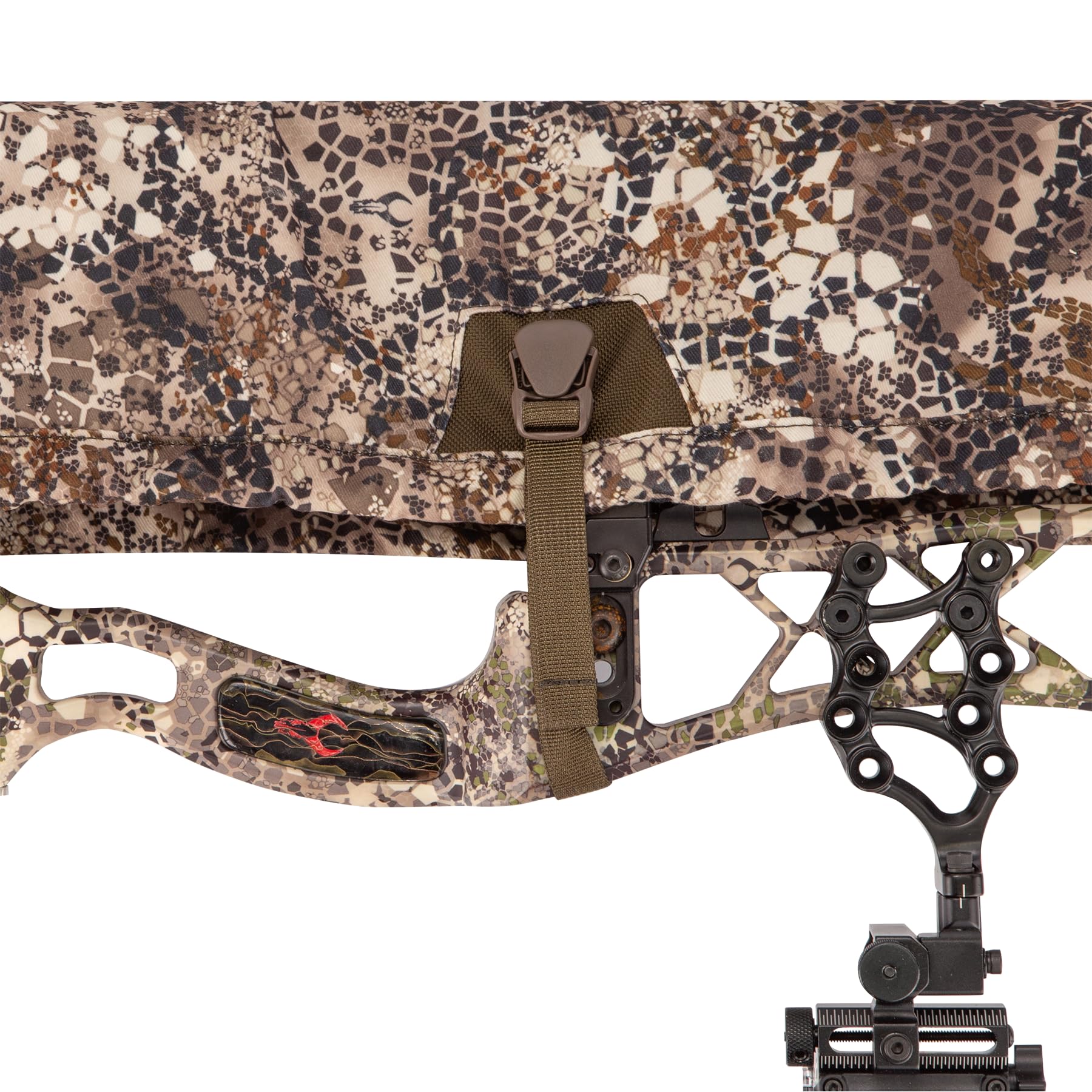 Badlands UL Bow Sling safety buckle secures your bow on rugged trails.