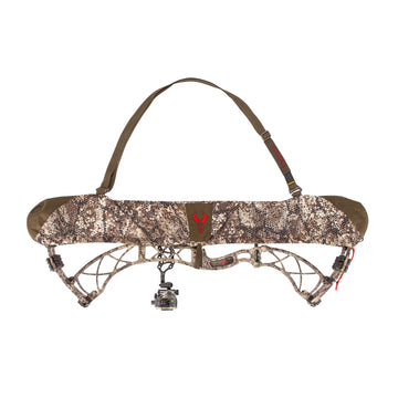 Badlands UL Bow Sling strap-in-bow demonstrates hands-free setup for on-the-move archery.