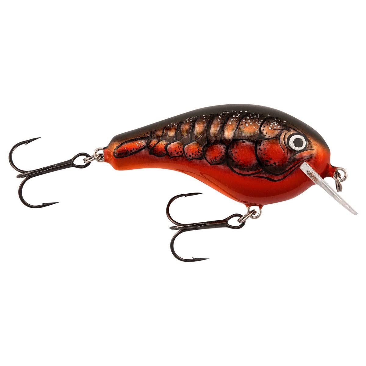 Bagley B2 squarebill front view demonstrates red crawdad appeal for shallow water bites