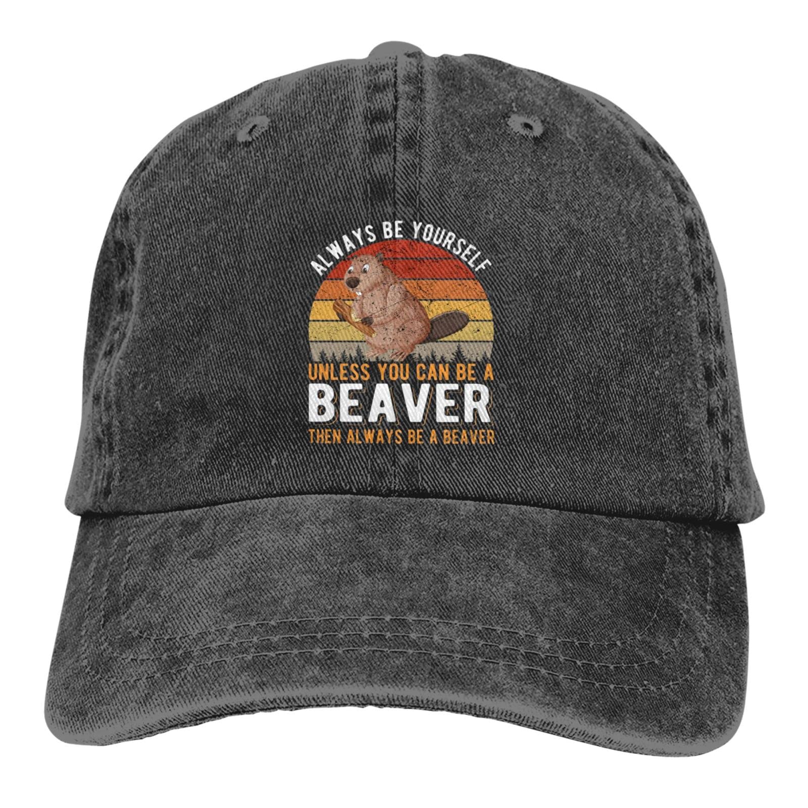 BAGME Funny Beavers hat graphic detail with bold print for casual style.