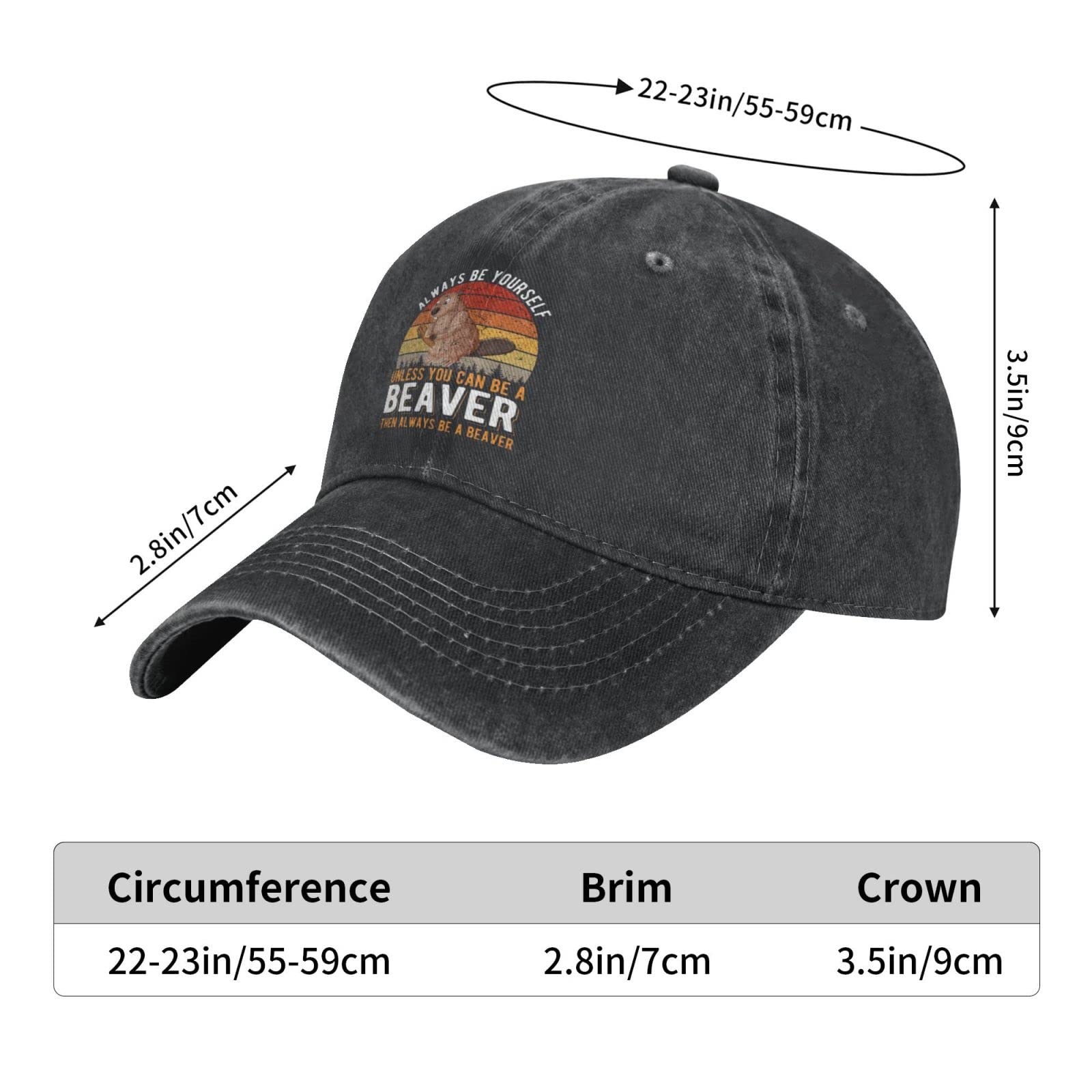 BAGME Funny Beavers hat inside view illustrating lightweight, packable design.
