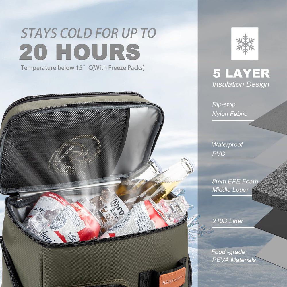 Bagparkk 33-can capacity demonstrates ample space for picnics and beach outings.