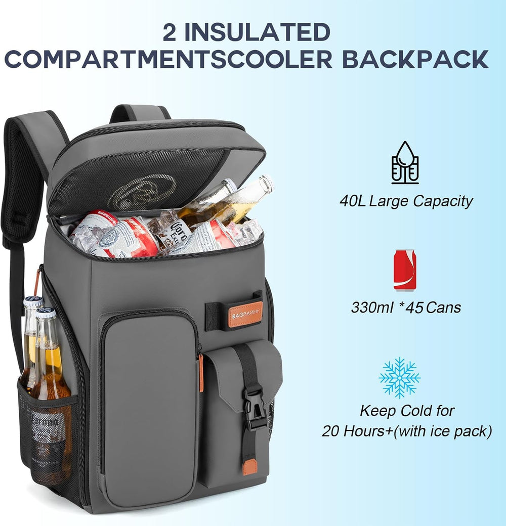 BAGPARKK insulated cooler backpack beach-ready design adds style to outdoor picnics