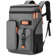 BAGPARKK insulated cooler backpack front view with roomy main compartment for drinks and snacks
