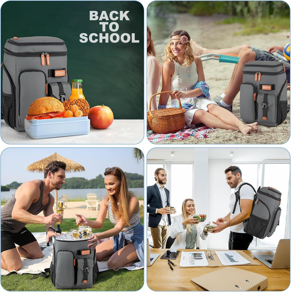 BAGPARKK insulated cooler backpack luggage sleeve compatibility for smooth travel experiences