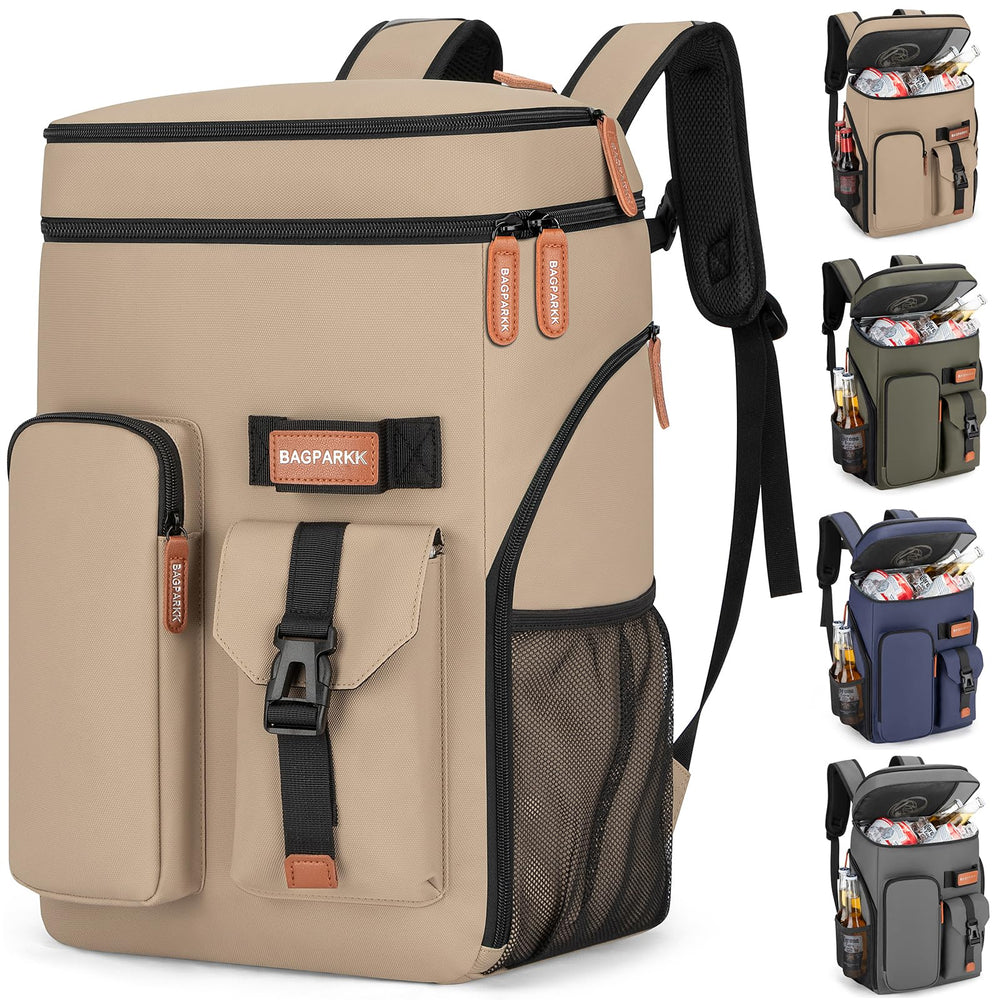 BAGPARKK insulated cooler backpack main compartment keeps drinks organized for easy trips.