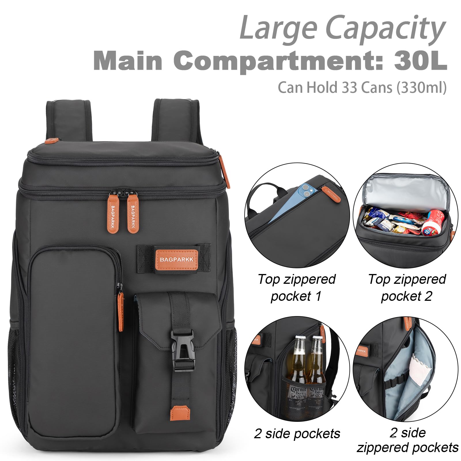 BAGPARKK sternum strap ergonomic design for all-day comfort