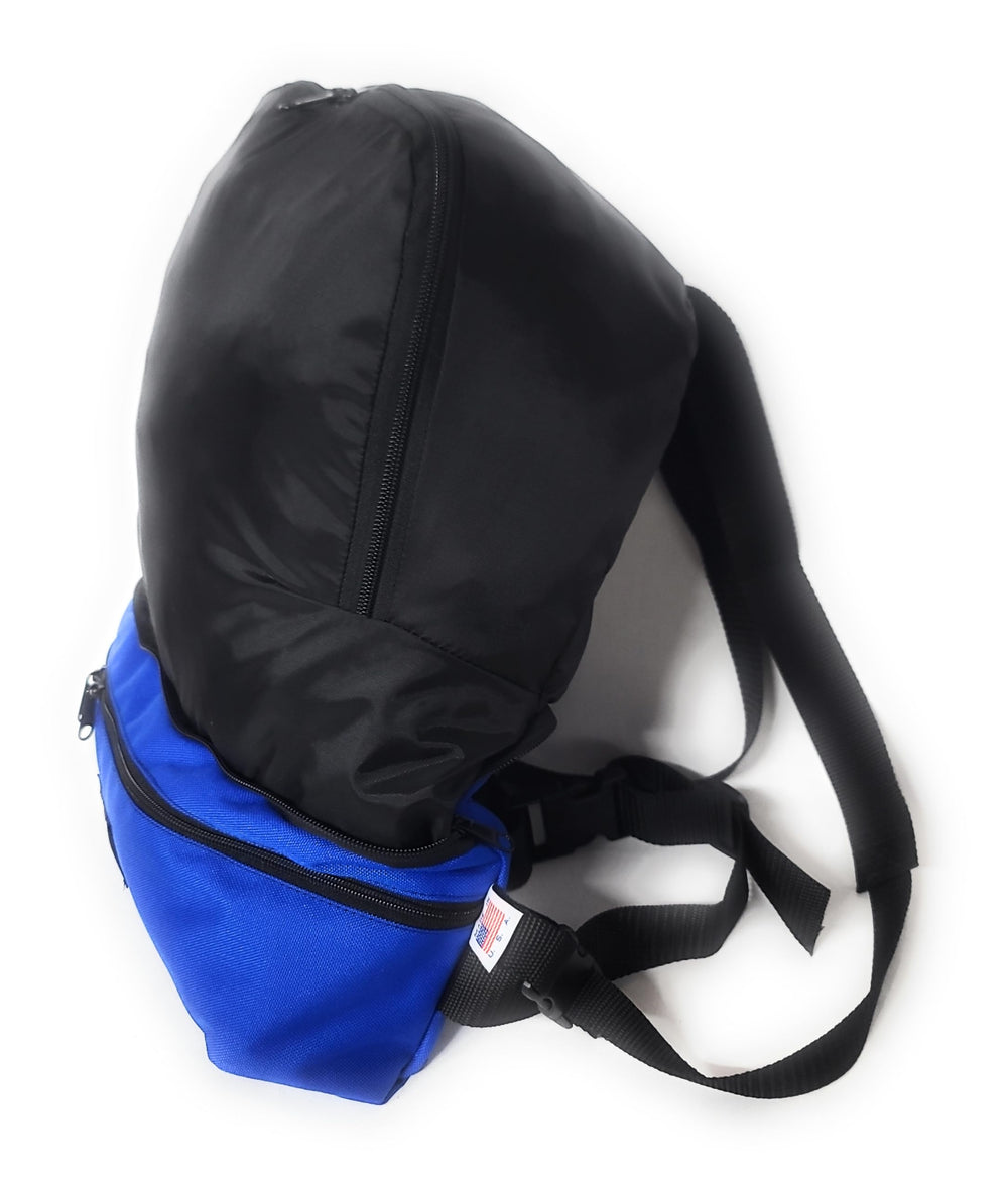 BAGS USA backpack compartment measures 12 inches tall for organized gear.