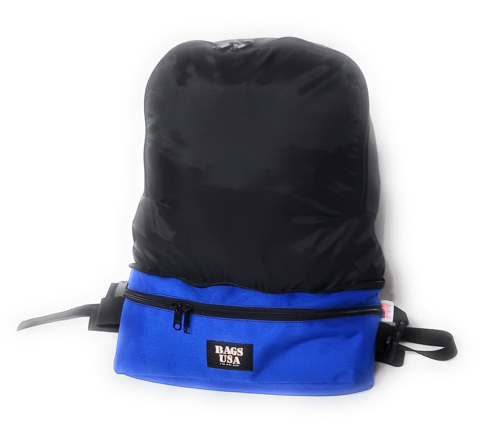BAGS USA unzips to full backpack functionality for longer trips.