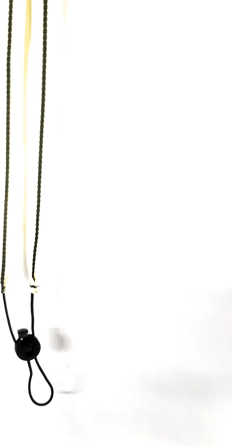 BAGS USA yellow and black stripes closeup highlights durable cord lock.