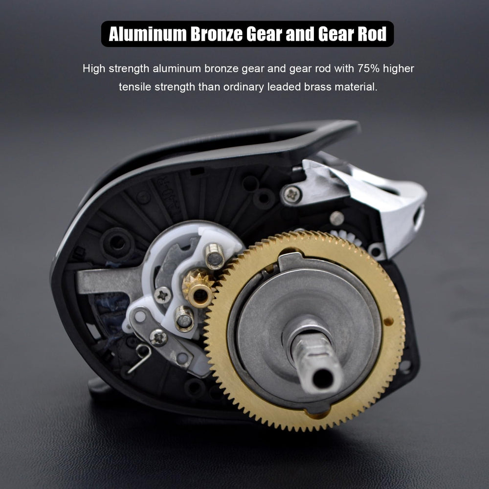 7.2:1 gear ratio and smooth operation close-up