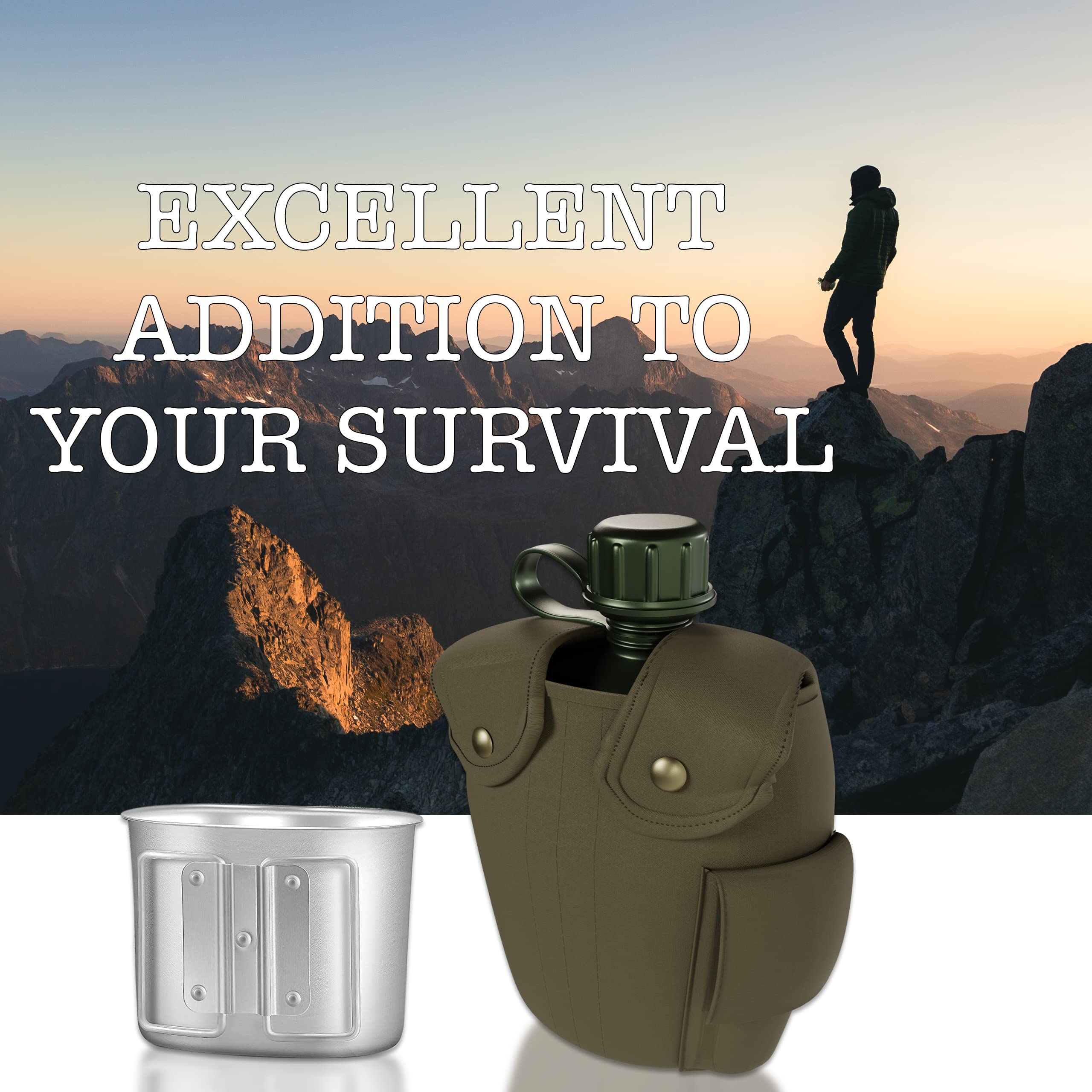 BaHoki Essentials belt clip keeps the canteen secure on the trail.