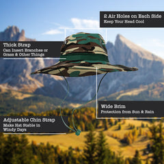 BaHoki Essentials foldable sun protection hat packs easily for travel or hikes.