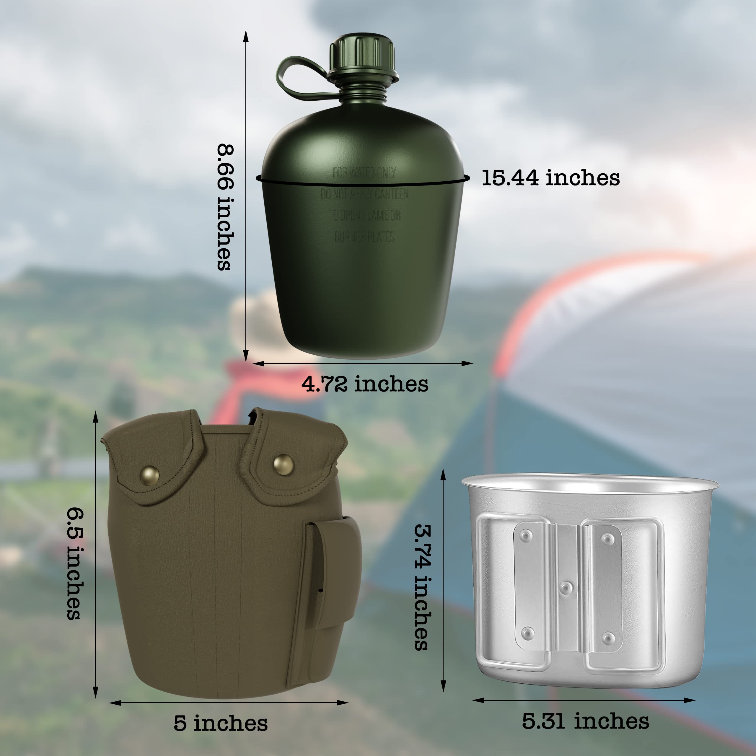 BaHoki Essentials portable hydration setup with carabiner for quick access.
