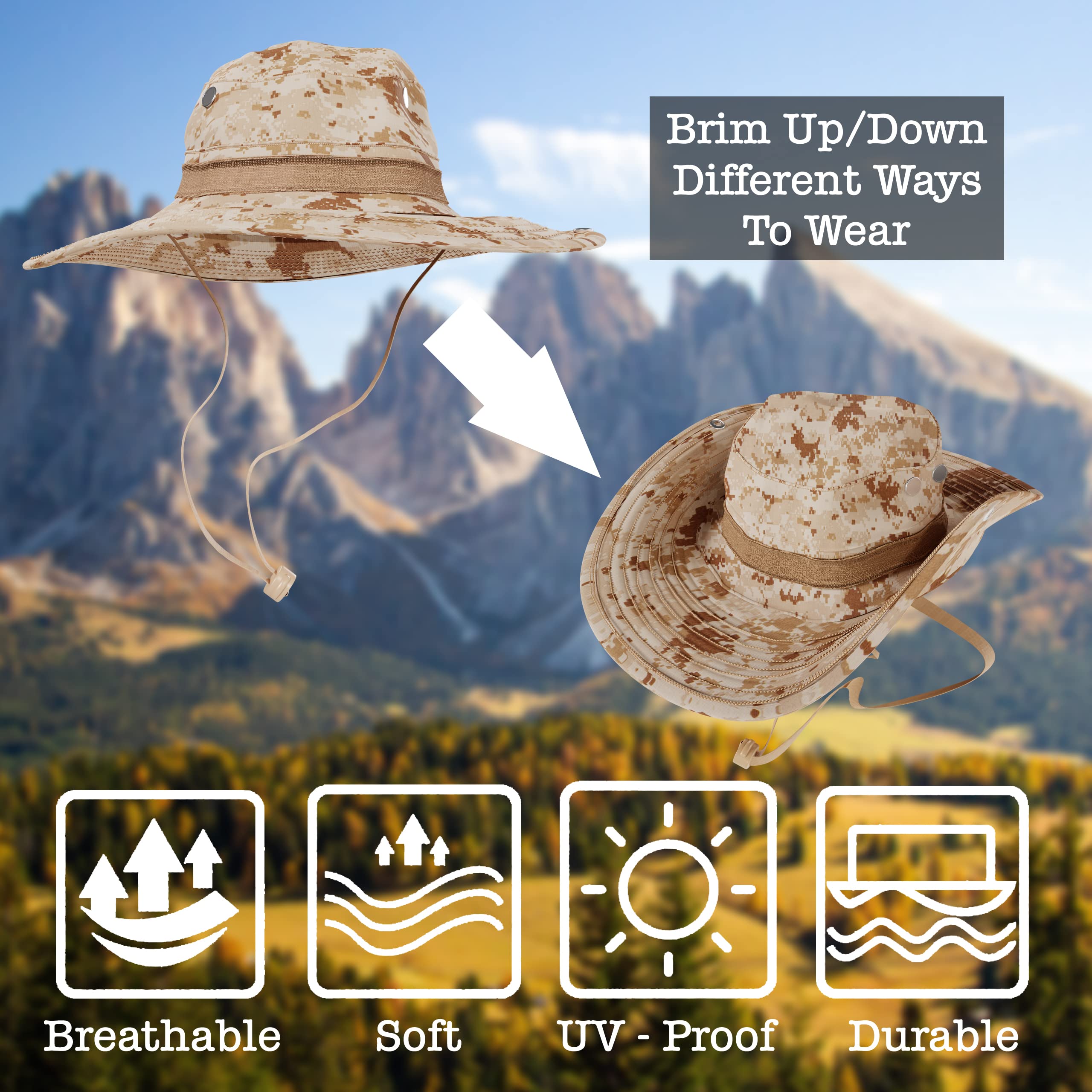 BaHoki Essentials versatile outdoor hat for hiking, fishing, or hunting.