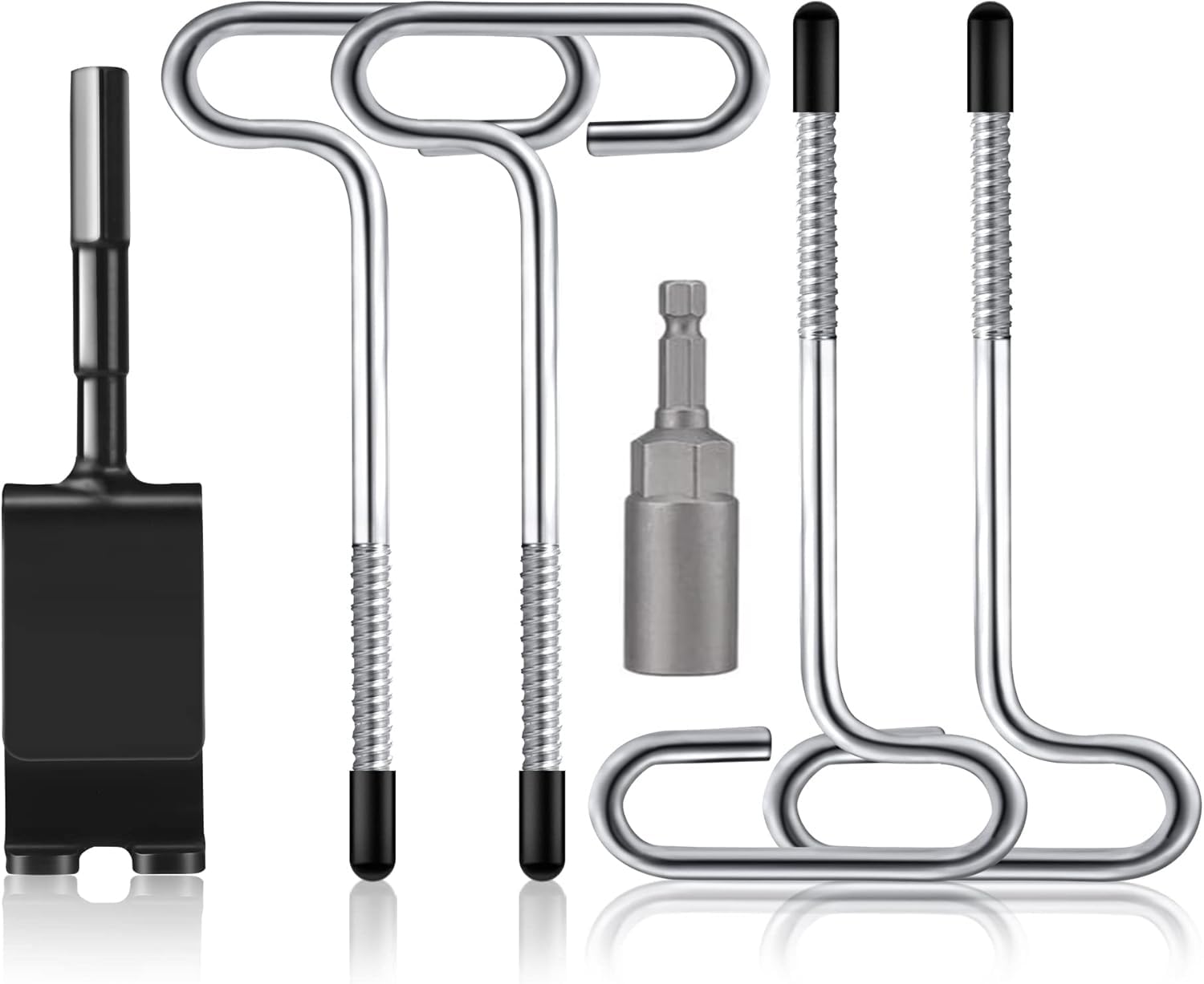 Baieasy ice anchor drill adapter kit components assembled