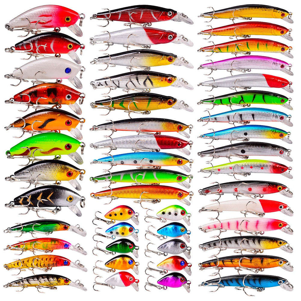 Baikalbass 48-piece lures variety for versatile bass fishing.