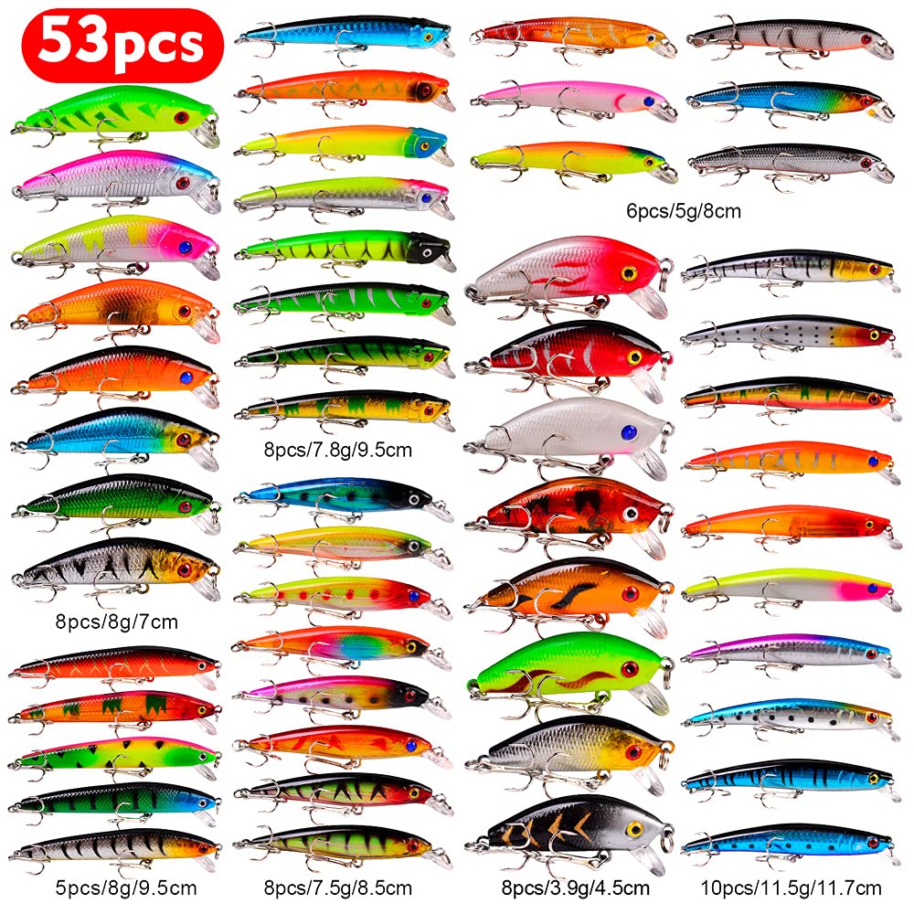 BAIKALBASS assorted minnow lures image highlights realistic color patterns for enticing bites