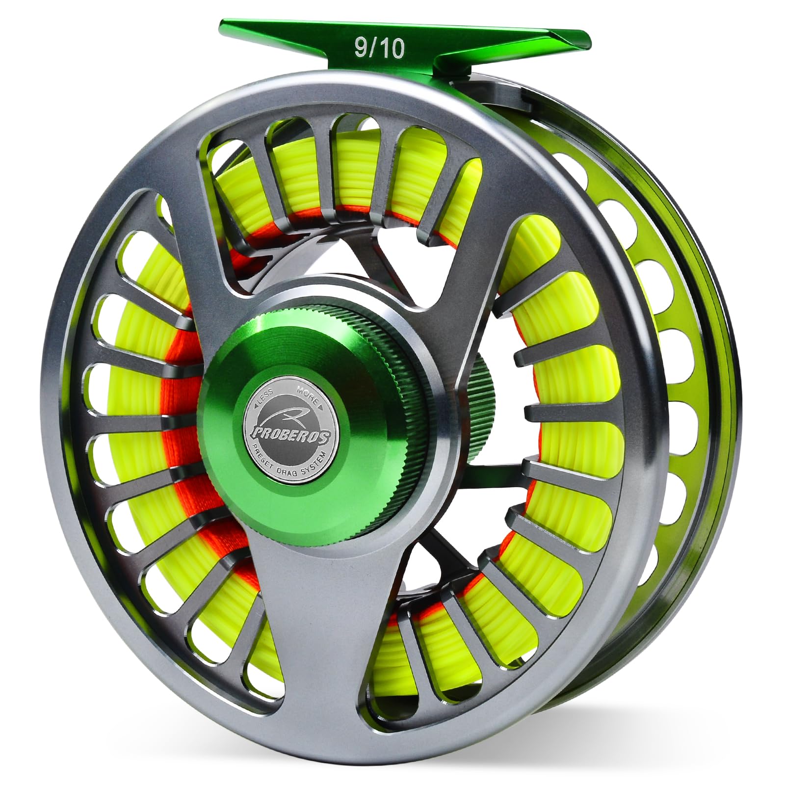 Baikalbass fly reel silver front view shows sturdy construction for freshwater use.