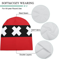 BAIKUTOUAN Amsterdam City Flag cap with elastic fit ensuring snug warmth.