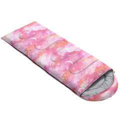 BailiPromise Pink Cloud sleeping bag hood drawstring demonstrates snug warmth on chilly nights outdoors.