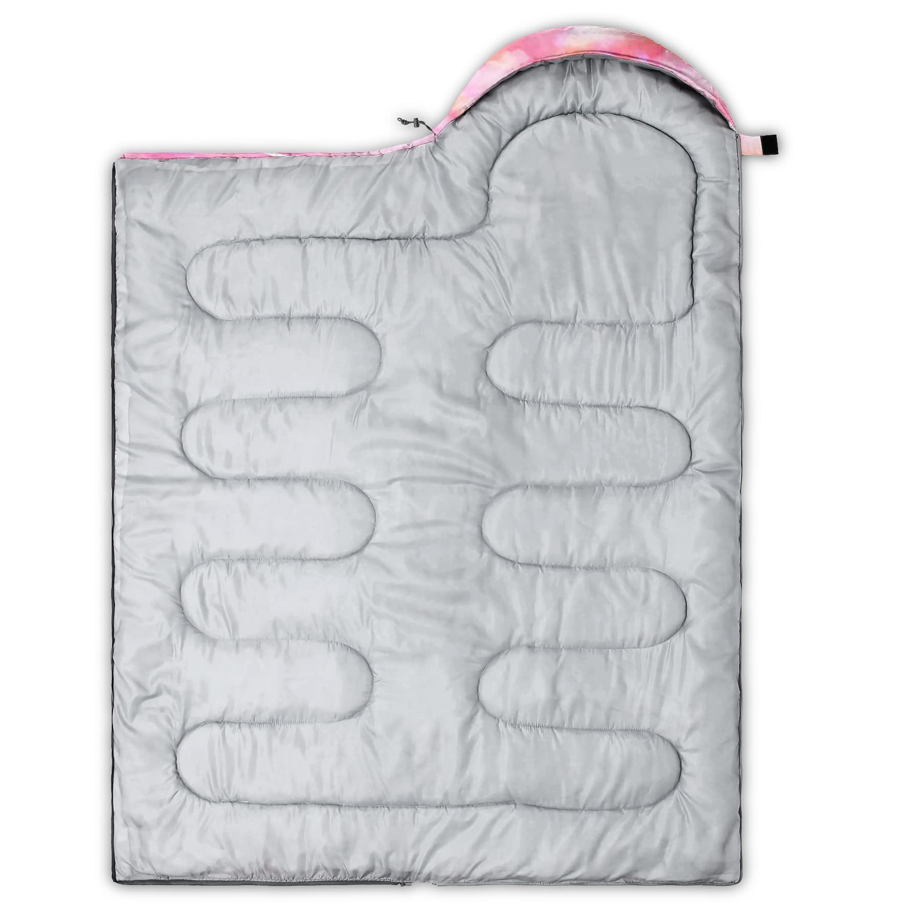 BailiPromise Pink Cloud sleeping bag waterproof outer emphasizes durability during rain.