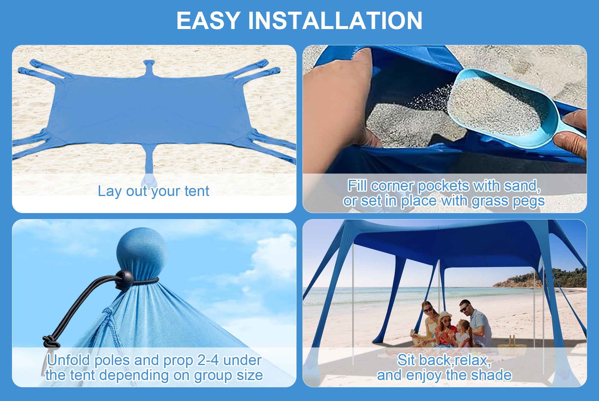 bailinghai beach tent carry bag portable lightweight 9.9 lbs enables easy transport.