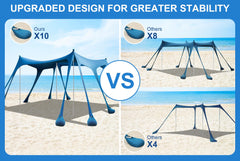 bailinghai beach tent ten-sandbags demonstrates wind stability on windy beaches.